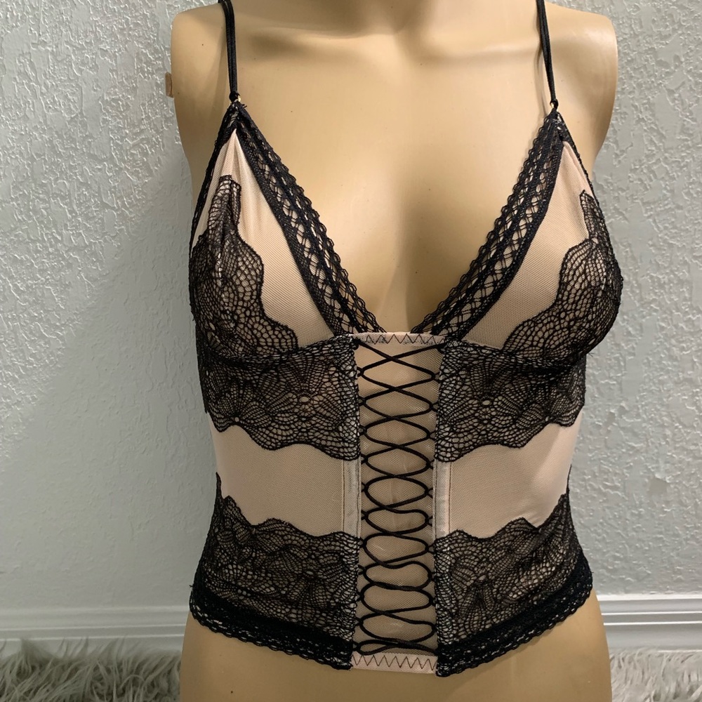 HOT Victoria Secret Very Sexy Black Lace Corset